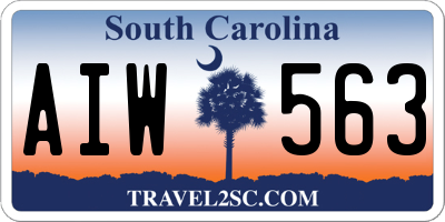 SC license plate AIW563
