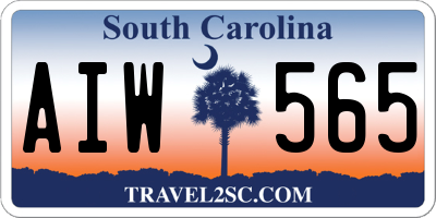 SC license plate AIW565