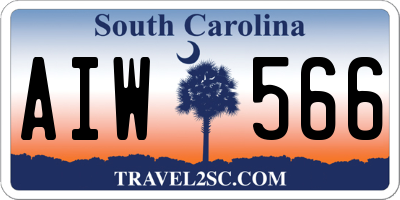 SC license plate AIW566