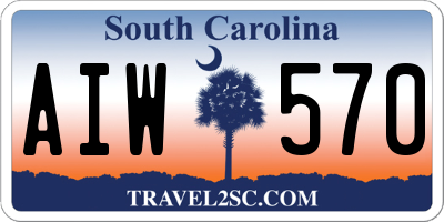 SC license plate AIW570