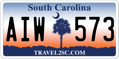 SC license plate AIW573