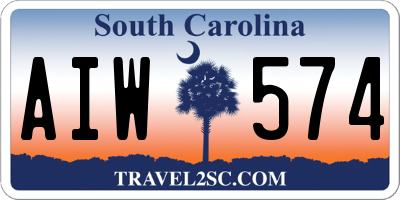 SC license plate AIW574