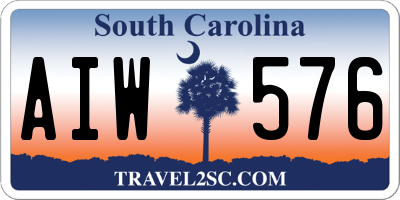 SC license plate AIW576
