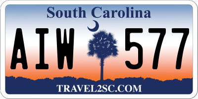 SC license plate AIW577