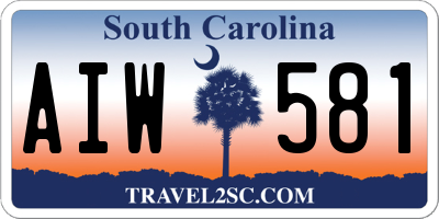 SC license plate AIW581