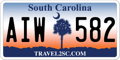 SC license plate AIW582
