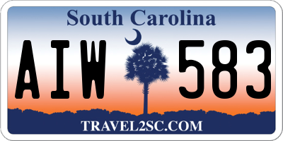 SC license plate AIW583