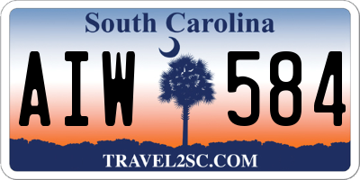 SC license plate AIW584