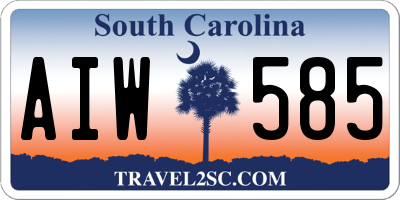 SC license plate AIW585