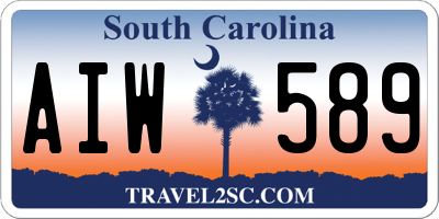 SC license plate AIW589