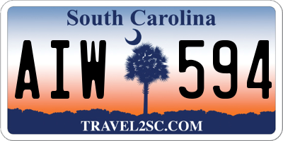 SC license plate AIW594
