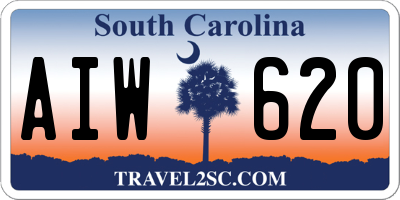 SC license plate AIW620