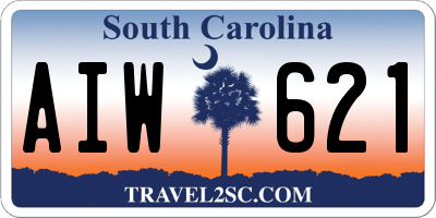SC license plate AIW621