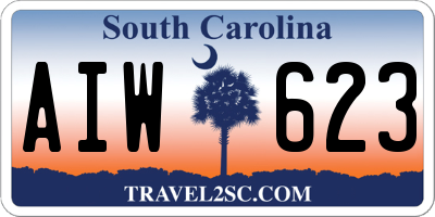 SC license plate AIW623
