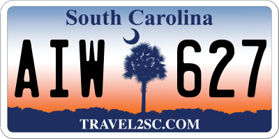 SC license plate AIW627