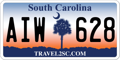 SC license plate AIW628