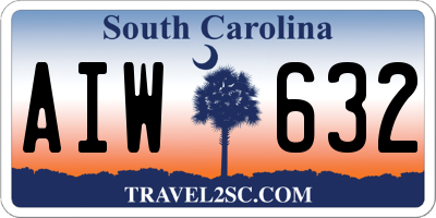 SC license plate AIW632