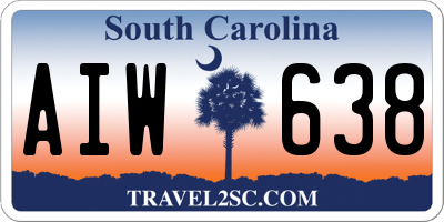 SC license plate AIW638