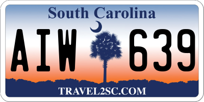 SC license plate AIW639