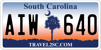 SC license plate AIW640