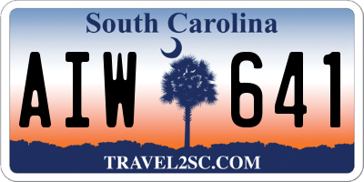 SC license plate AIW641