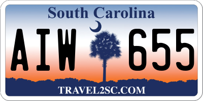 SC license plate AIW655