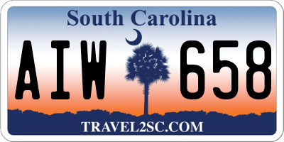 SC license plate AIW658