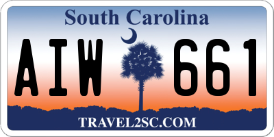 SC license plate AIW661