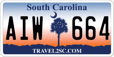 SC license plate AIW664