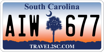 SC license plate AIW677