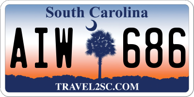 SC license plate AIW686
