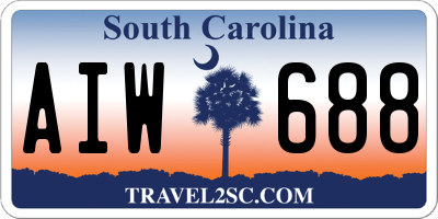 SC license plate AIW688