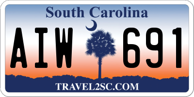 SC license plate AIW691