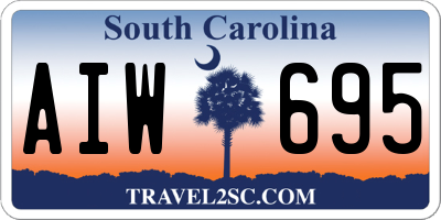 SC license plate AIW695