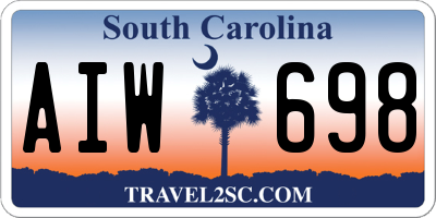 SC license plate AIW698