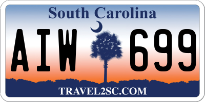 SC license plate AIW699