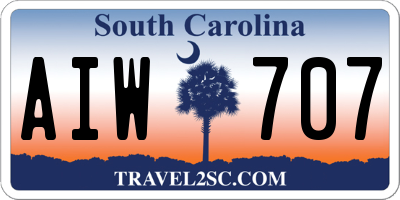 SC license plate AIW707