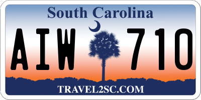 SC license plate AIW710
