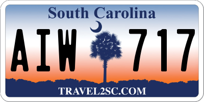 SC license plate AIW717