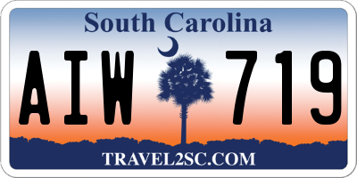 SC license plate AIW719