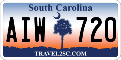SC license plate AIW720