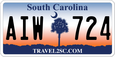 SC license plate AIW724