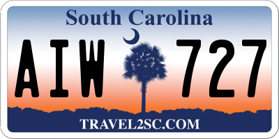 SC license plate AIW727