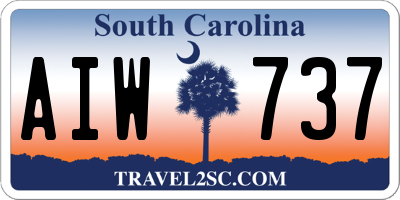 SC license plate AIW737