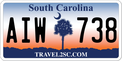 SC license plate AIW738