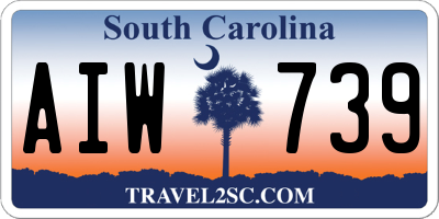SC license plate AIW739