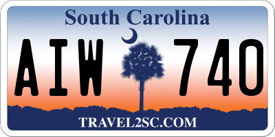 SC license plate AIW740