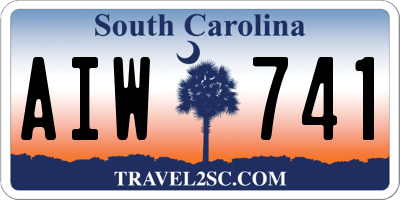 SC license plate AIW741