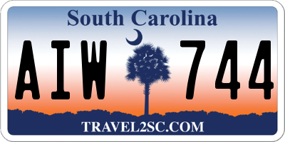 SC license plate AIW744