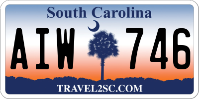 SC license plate AIW746